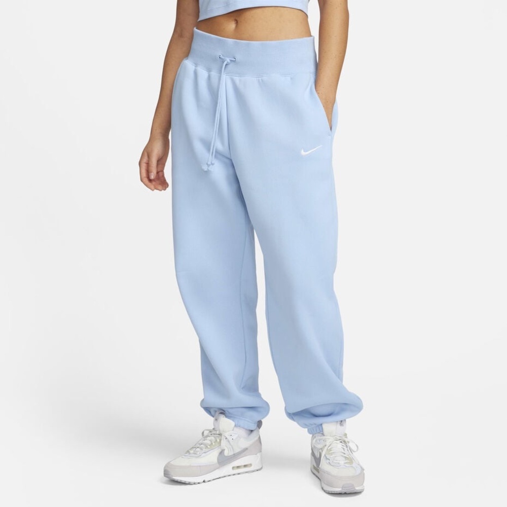 Nike Sportswear Phoenix Fleece Light Blue Oversized Track Bottoms